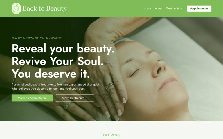 Back to Beauty Gawler website homepage