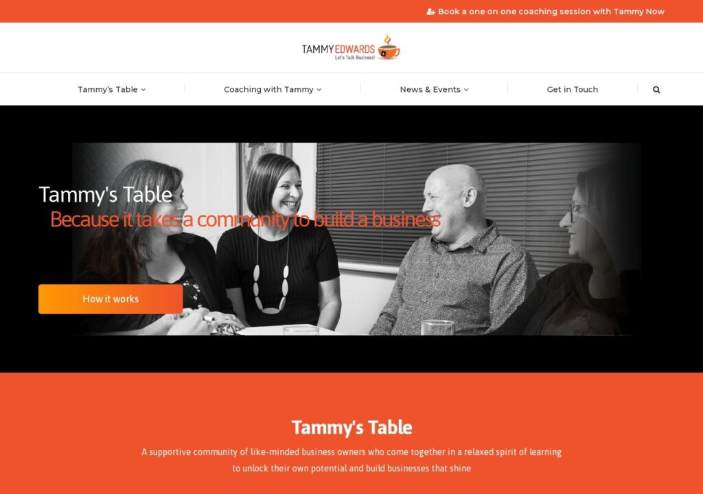 The old Tammy’s Table website