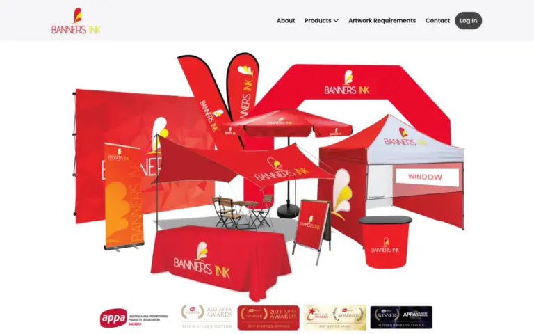 Banners Ink website homepage