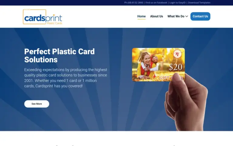 Cardsprint website homepage