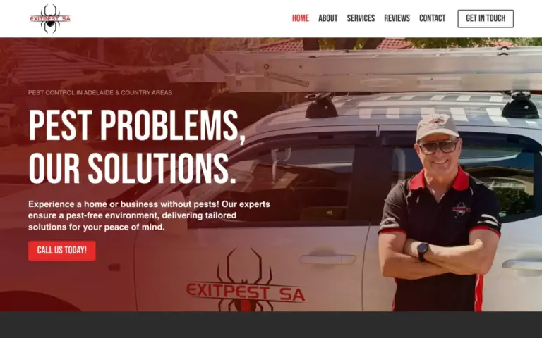 ExitPest SA website homepage