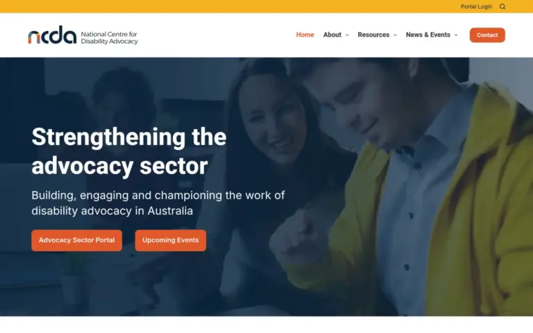 NCDA website homepage