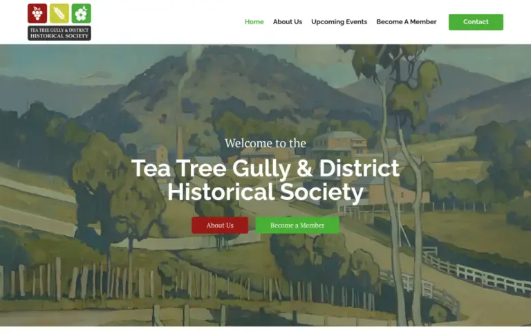 TTG & District Historical Society website homepage